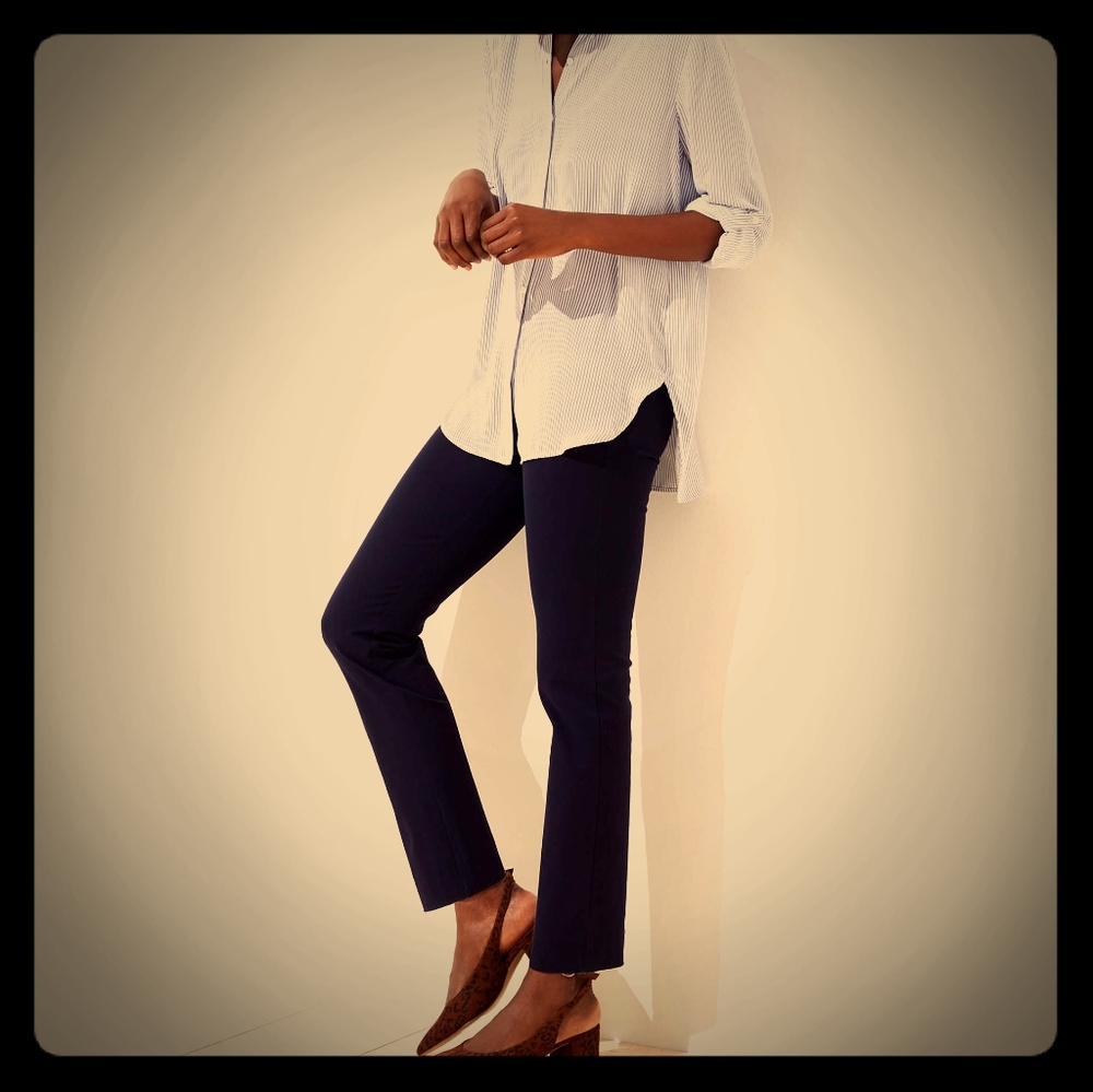 LOFT slim crop pull on pants